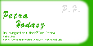 petra hodasz business card